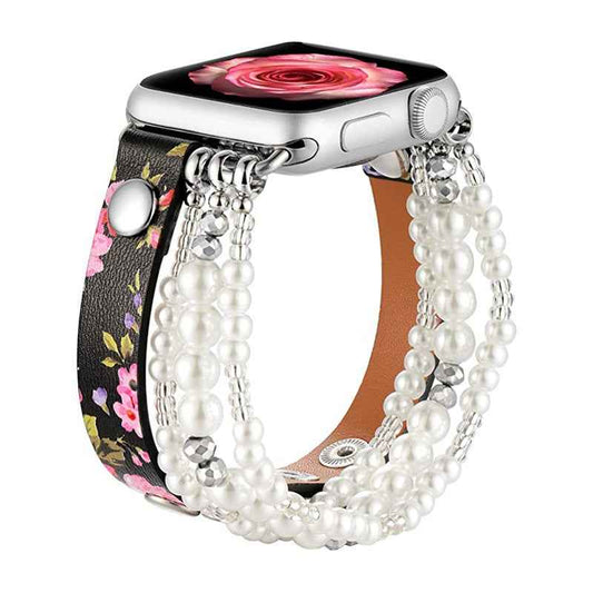 Luxury Beaded Bracelet For Apple Watch Band