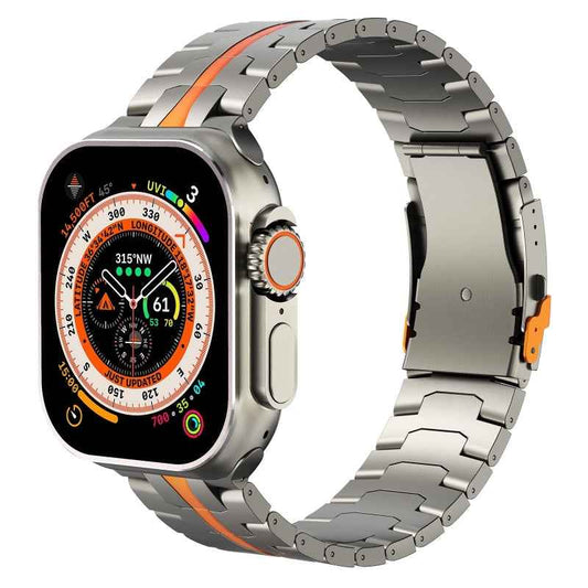 Robin - Titanium Elite Horlogeband voor Apple Watch