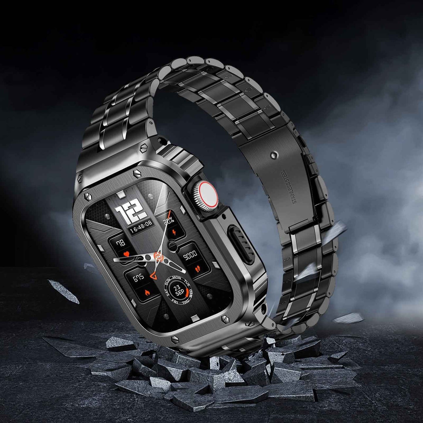 Michiel - 316L RVS Schakelband met Beschermcase