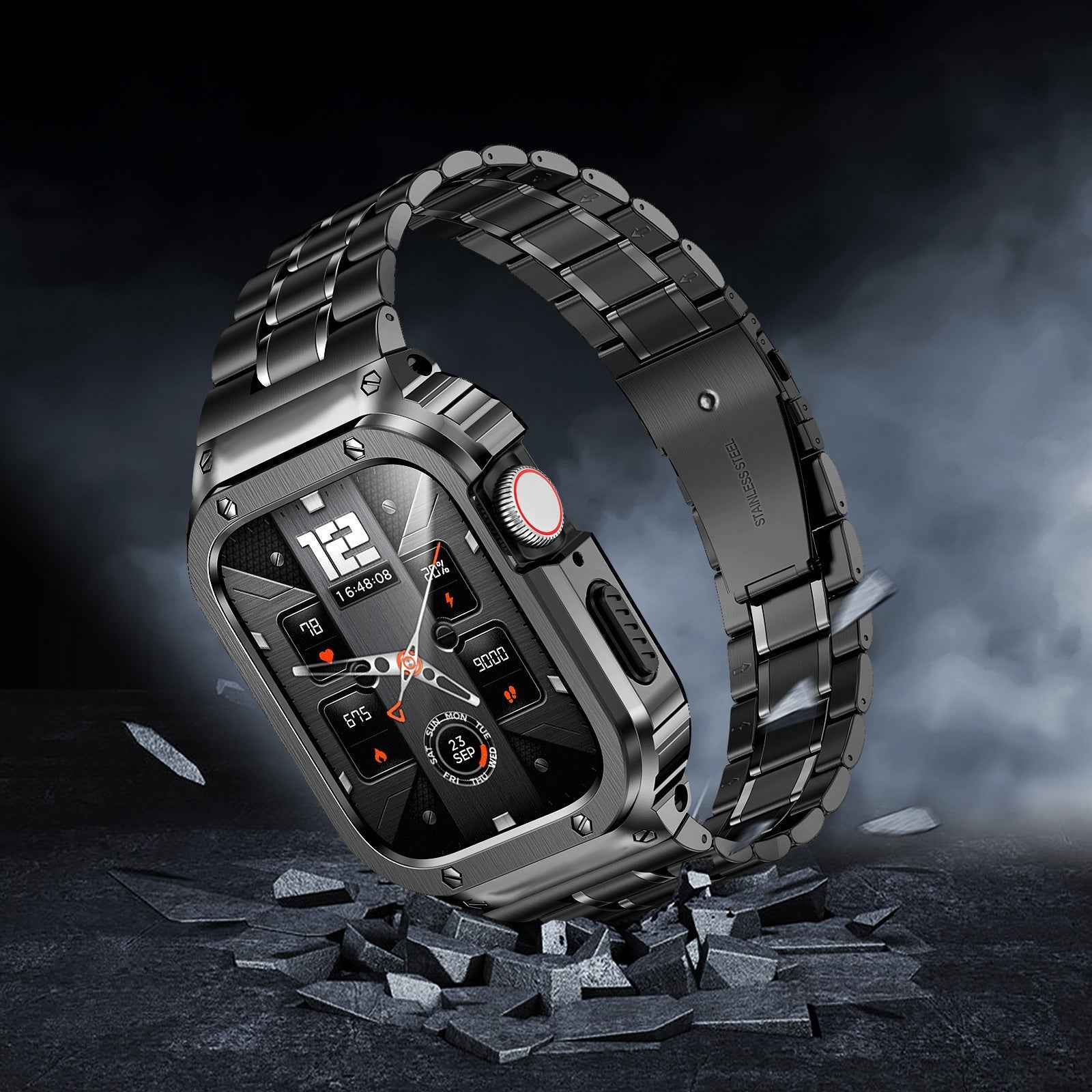 Michiel - 316L RVS Schakelband met Beschermcase