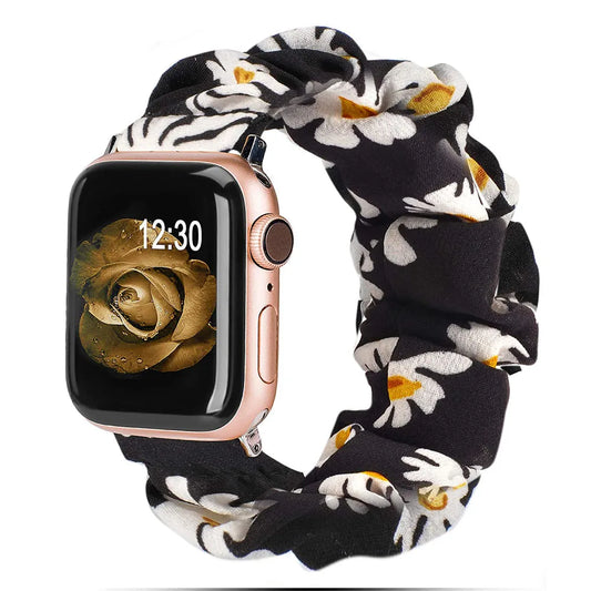 Zara - Scrunchie Nylon Solo Loop Band voor Apple Watch