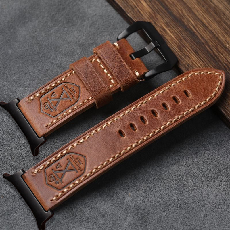 Vintage Handmade Leather Band For Samsung Watch Ultra