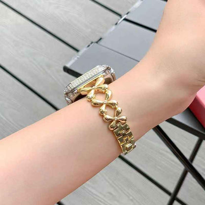 Clover light luxury women's high-end Apple watch strap