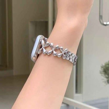 Clover light luxury women's high-end Apple watch strap