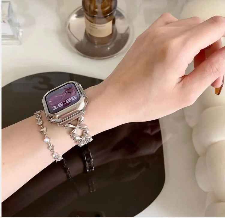 Clover light luxury women's high-end Apple watch strap