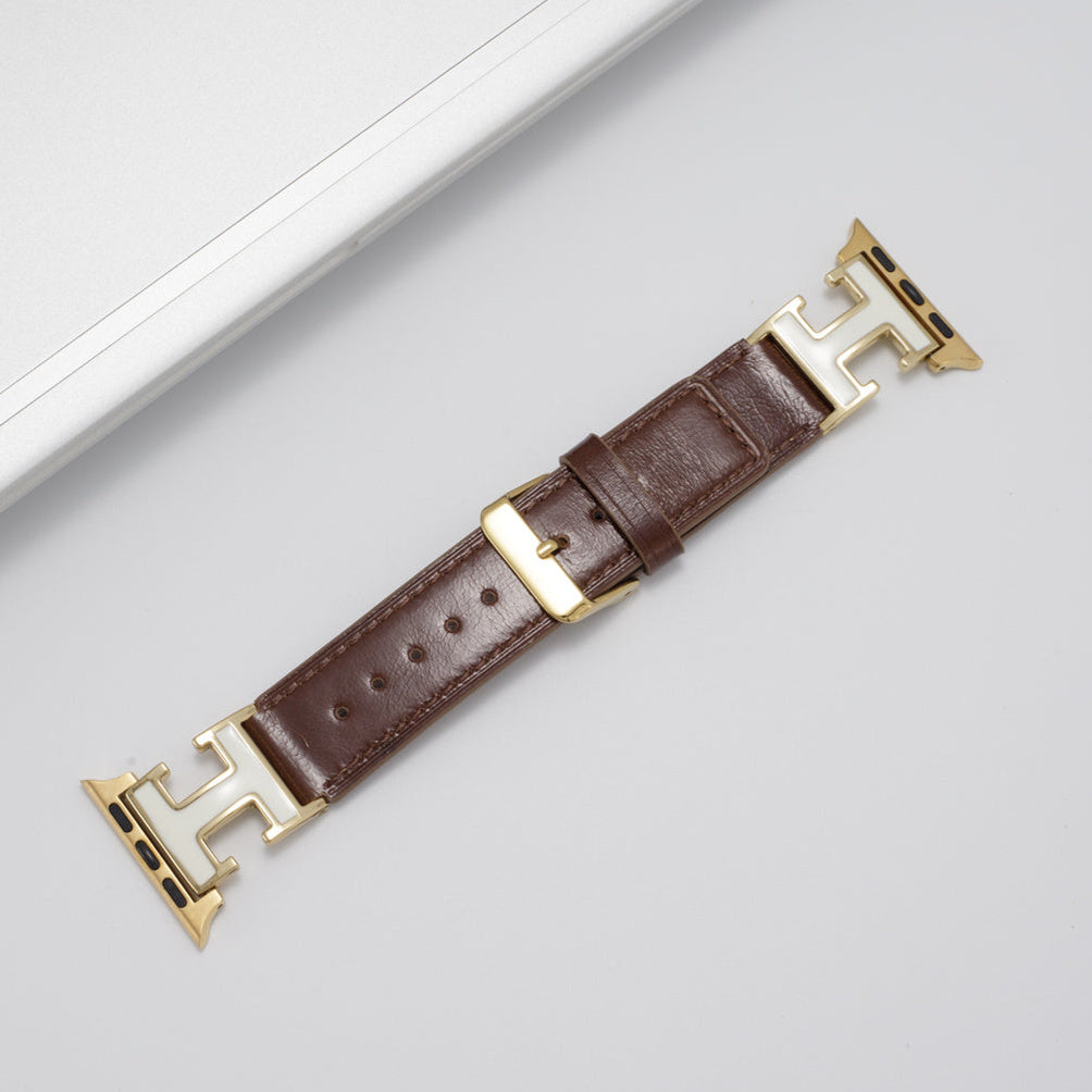 Elegant Holiday Leather Strap For Apple Watch