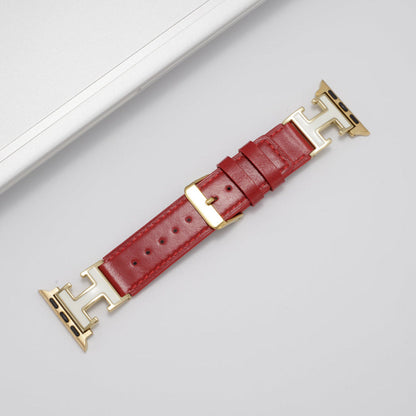 Elegant Holiday Leather Strap For Apple Watch