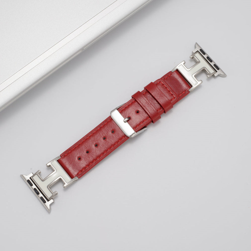 Elegant Holiday Leather Strap For Apple Watch