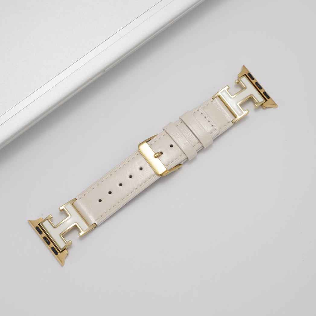 Elegant Holiday Leather Strap For Apple Watch