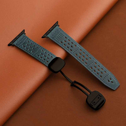 Breathable Perforated Leather Strap For Apple Watch