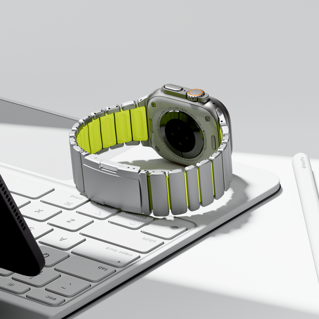 Mark - GEMINI Grade 5 Titanium Band voor Apple Watch