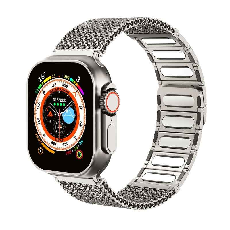 Luna - Gevlochten Magnetische Roestvrij Staal Band voor Apple Watch