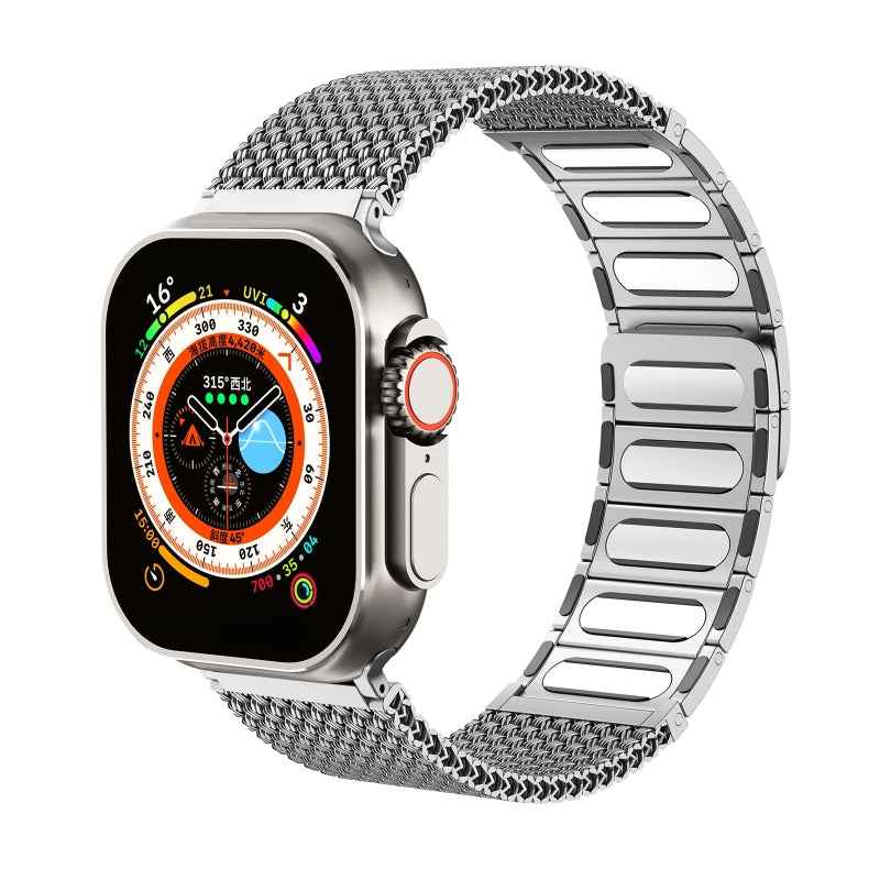 Luna - Gevlochten Magnetische Roestvrij Staal Band voor Apple Watch