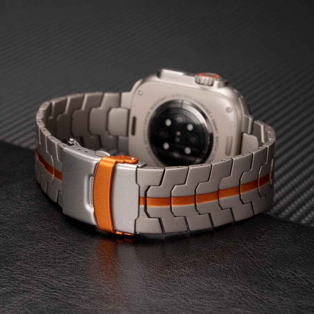 Robin - Titanium Elite Horlogeband voor Apple Watch
