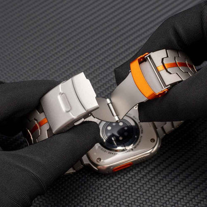 Robin - Titanium Elite Horlogeband voor Apple Watch