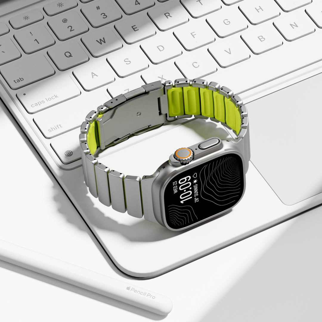 Mark - GEMINI Grade 5 Titanium Band voor Apple Watch