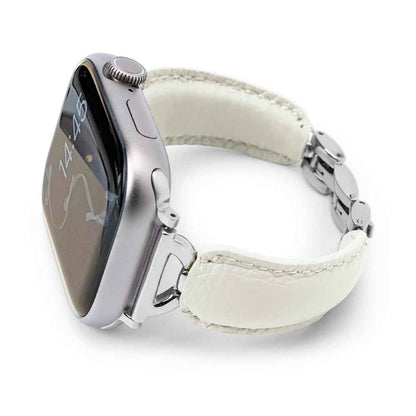 Leather Ring Buckle Band For Apple Watch