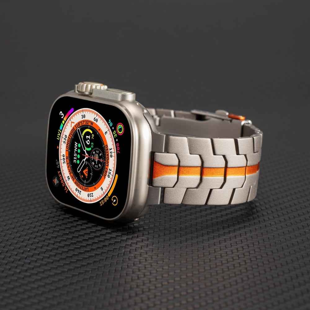 Robin - Titanium Elite Horlogeband voor Apple Watch