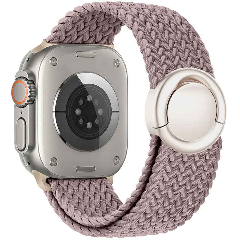 Celeste - Nylon Round Buckle Gevlochten Band voor Apple Watch