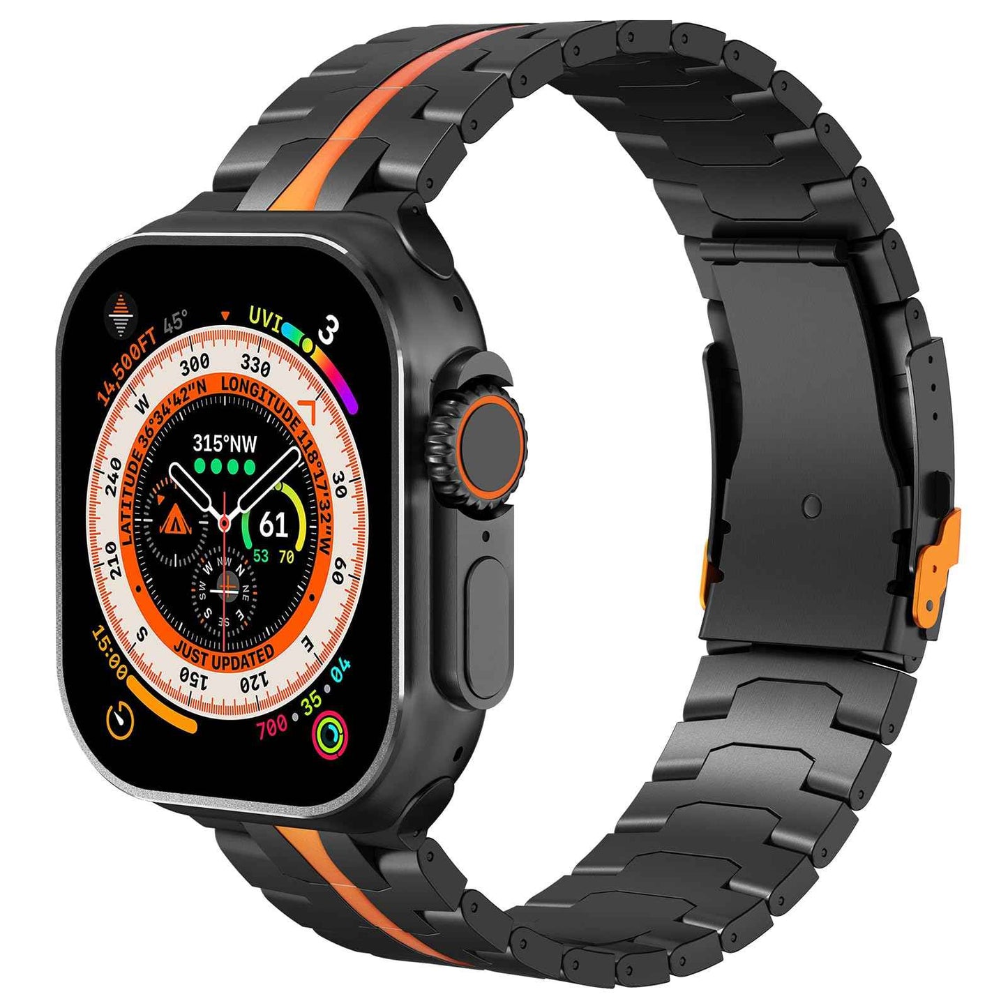 Robin - Titanium Elite Horlogeband voor Apple Watch