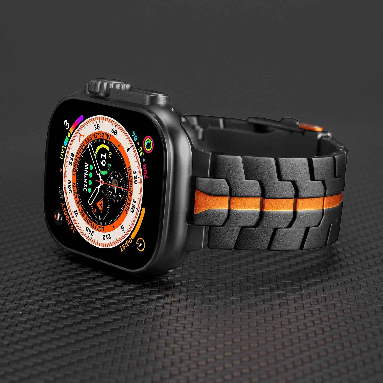 Robin - Titanium Elite Horlogeband voor Apple Watch