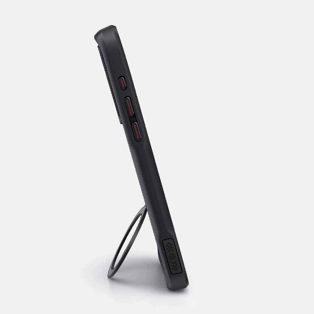 Thomas - Armor Magnetic Carbon Fiber Case met Draaibare Bracket voor iPhone