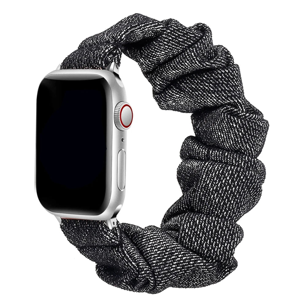 Zara - Scrunchie Nylon Solo Loop Band voor Apple Watch