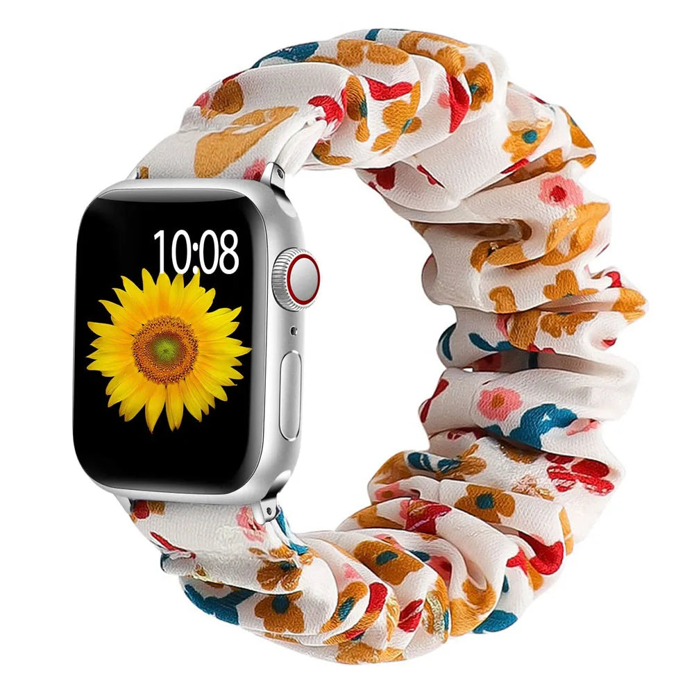 Zara - Scrunchie Nylon Solo Loop Band voor Apple Watch