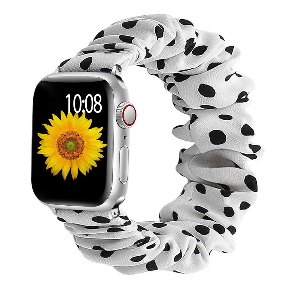 Zara - Scrunchie Nylon Solo Loop Band voor Apple Watch