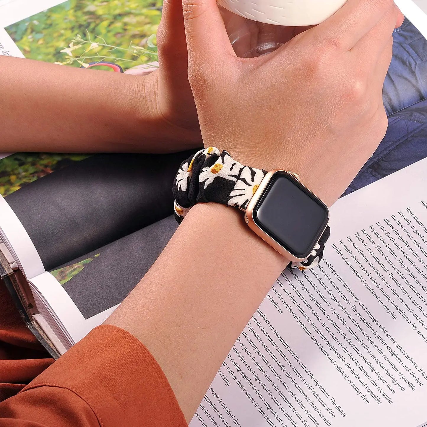 Zara - Scrunchie Nylon Solo Loop Band voor Apple Watch