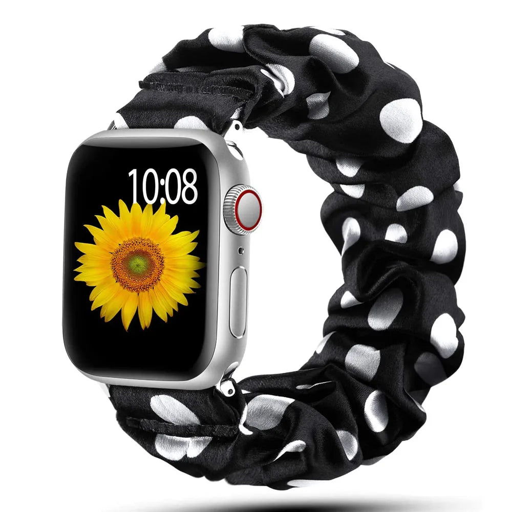 Zara - Scrunchie Nylon Solo Loop Band voor Apple Watch