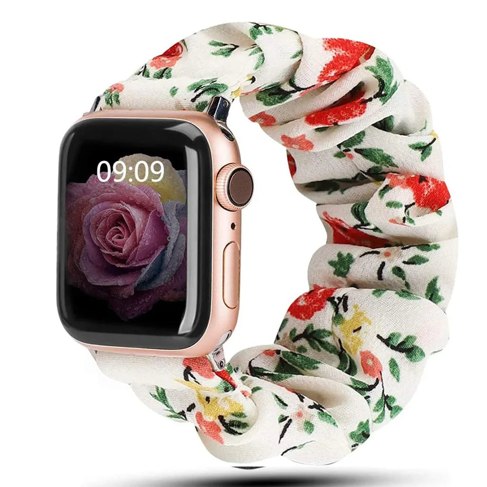 Zara - Scrunchie Nylon Solo Loop Band voor Apple Watch