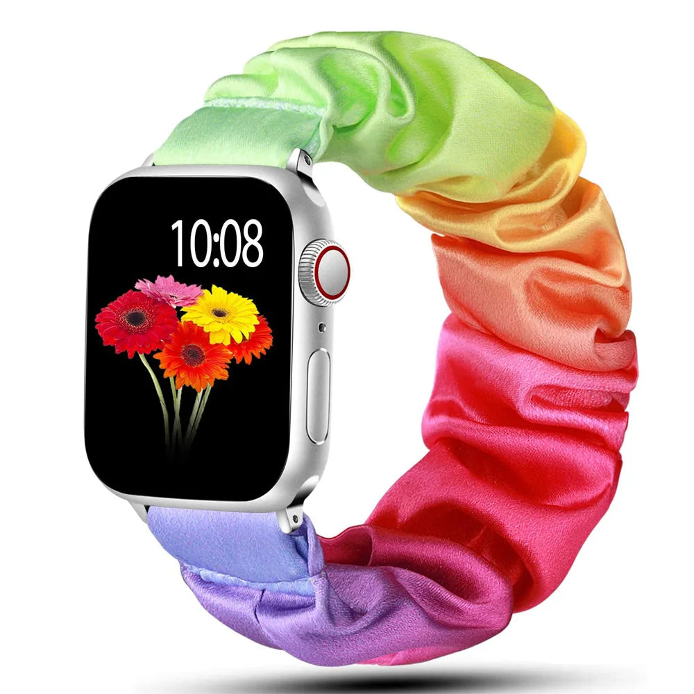 Zara - Scrunchie Nylon Solo Loop Band voor Apple Watch