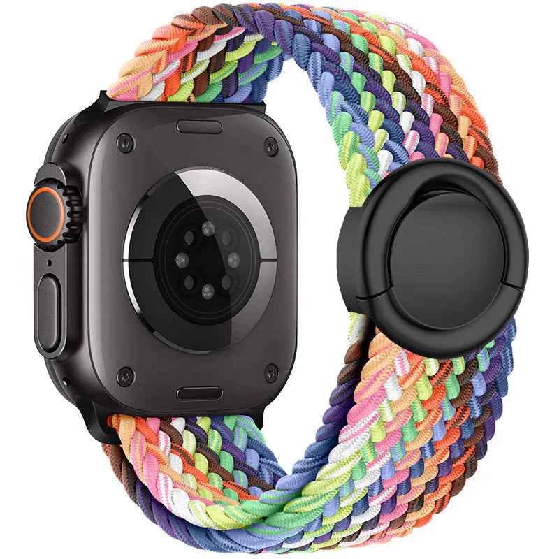 Celeste - Nylon Round Buckle Gevlochten Band voor Apple Watch