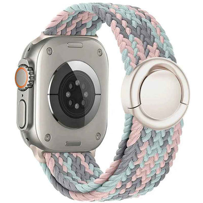 Celeste - Nylon Round Buckle Gevlochten Band voor Apple Watch