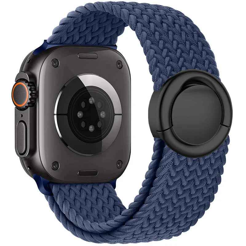 Celeste - Nylon Round Buckle Gevlochten Band voor Apple Watch