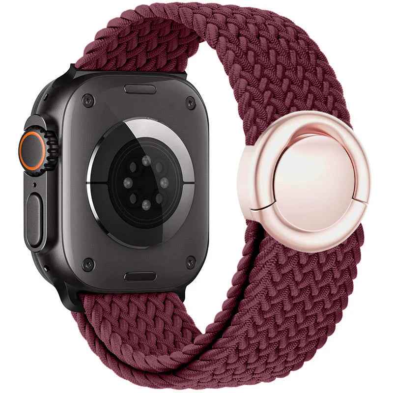 Celeste - Nylon Round Buckle Gevlochten Band voor Apple Watch