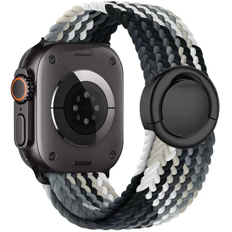 Celeste - Nylon Round Buckle Gevlochten Band voor Apple Watch