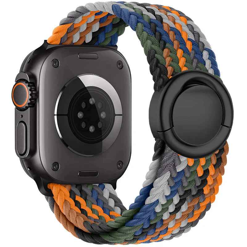 Celeste - Nylon Round Buckle Gevlochten Band voor Apple Watch