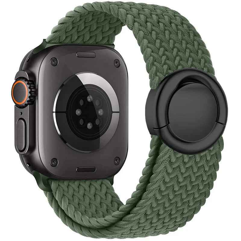 Celeste - Nylon Round Buckle Gevlochten Band voor Apple Watch