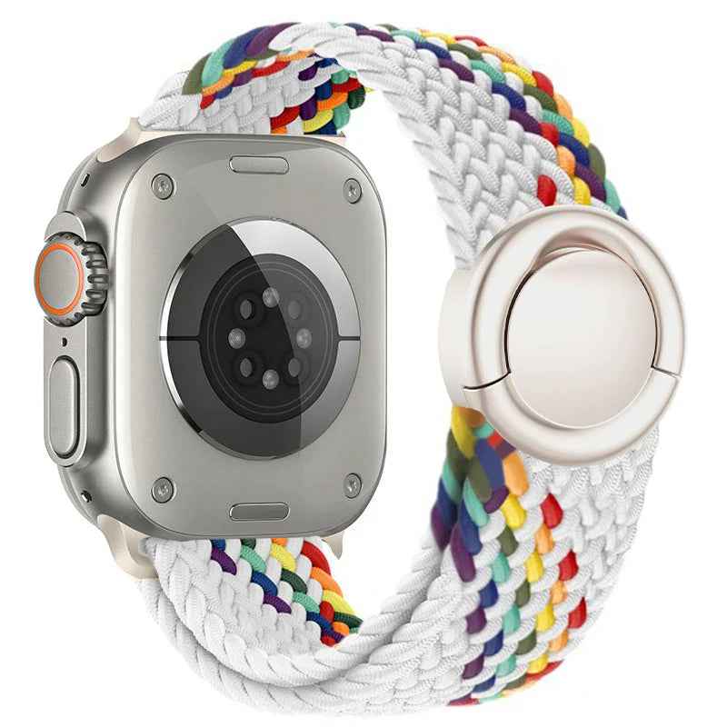 Celeste - Nylon Round Buckle Gevlochten Band voor Apple Watch