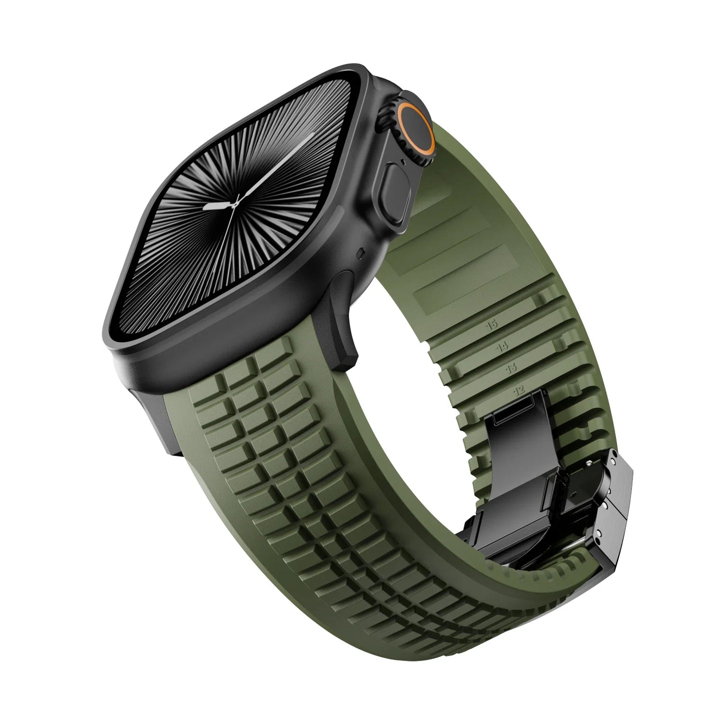 Raymond - GR Modern Band Upgraded FKM Rubber Band voor Apple Watch