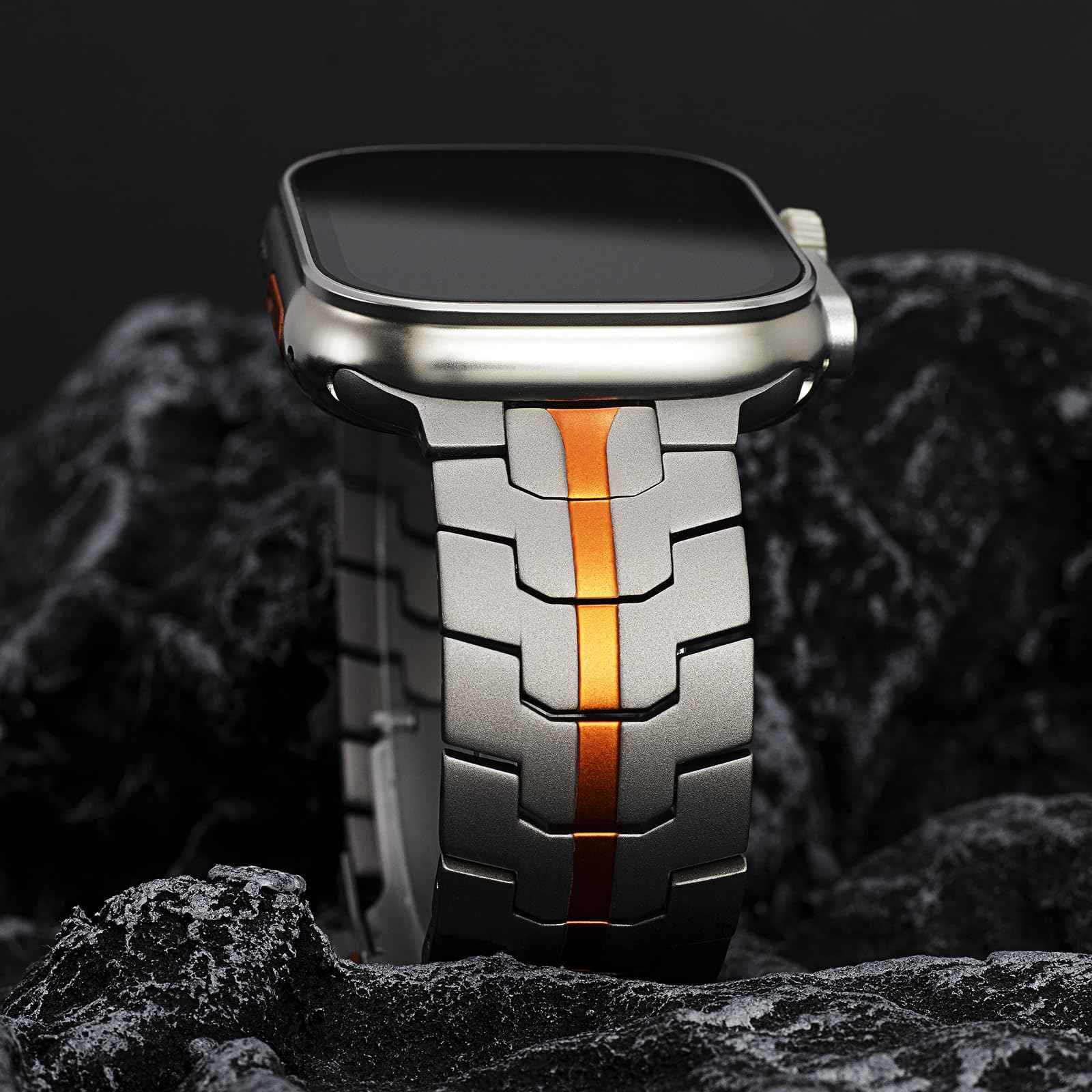Robin - Titanium Elite Horlogeband voor Apple Watch