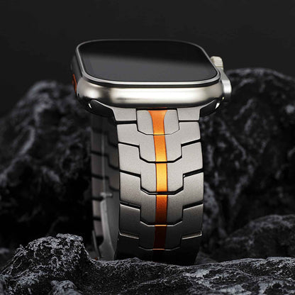 Robin - Titanium Elite Horlogeband voor Apple Watch